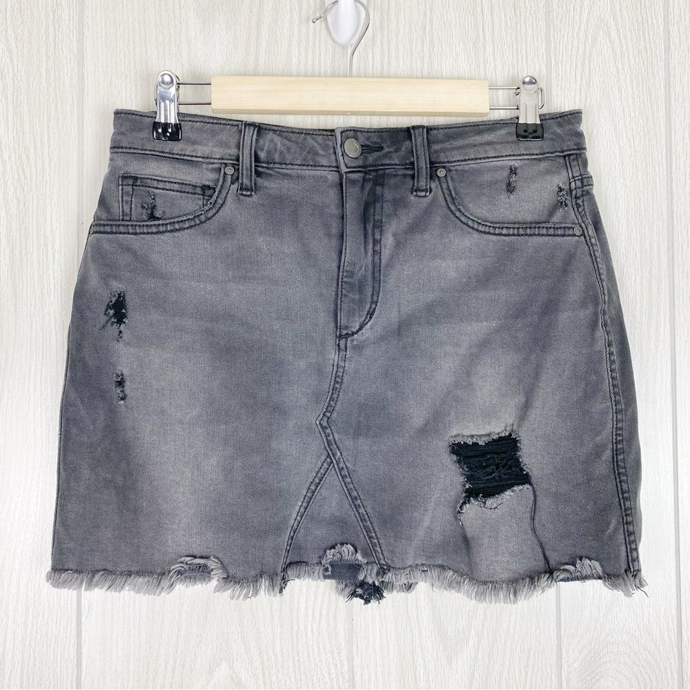 Joe's Jeans | Dark Gray Distressed Mini Skirt Size 27